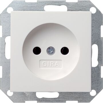GIRA Inbouwstopcontact St55 Ongeaard 1-polig Wit Ip20