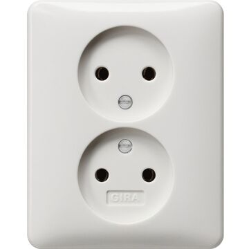 GIRA Inbouwstopcontact St55 Ongeaard 2-polig Wit Ip20