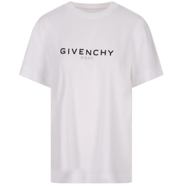 Givenchy Logo Print Crew Neck T-shirts en Polos Givenchy , White , Dames - L,M,S,Xs