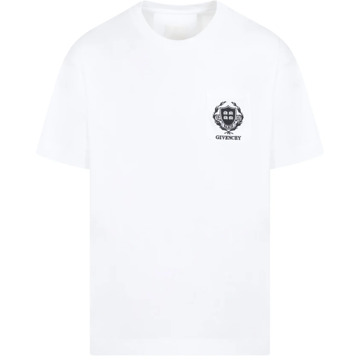 Givenchy Wit Katoenen Casual Korte Mouw T-Shirt Givenchy , White , Heren - L,S