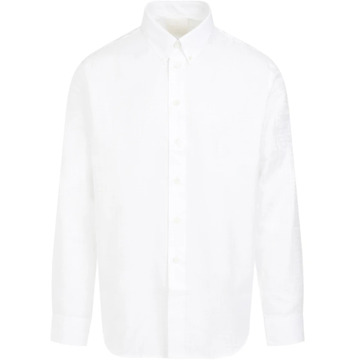 Givenchy Witte Katoenen Overhemd 4G Logo Patroon Givenchy , White , Heren - 2Xl,Xl,3Xl