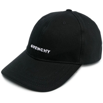 Givenchy Zwarte Geborduurde-Logo Baseballpet Givenchy , Black , Heren - ONE Size