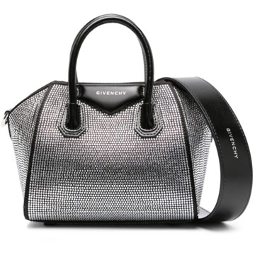 Givenchy Zwarte Kristalversierde Tote Tas Givenchy , Black , Dames - ONE Size