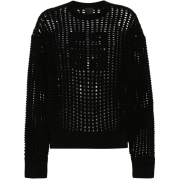 Givenchy Zwarte Sweatshirt Damesmode Aw24 Givenchy , Black , Dames - M,S