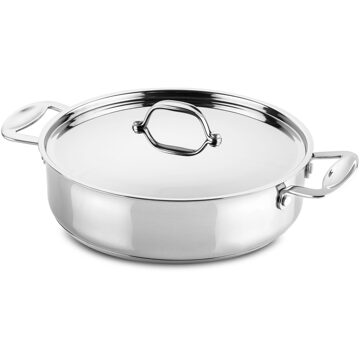 Glamour Stone Braadpan Ø 32 cm Zilver, Zwart