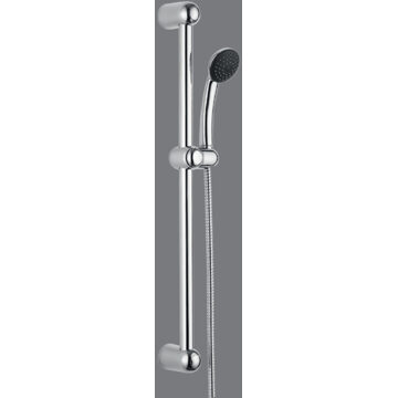 Go by Van Marcke Go complete doucheset verchroomd 66 cm handdouche 1 jet glijstang met verstelbare handdouchehouder 66 cm flexibel 150 cm