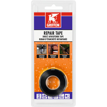 Griffon Tape - Waterdicht - Zwart - 3m X 25mm