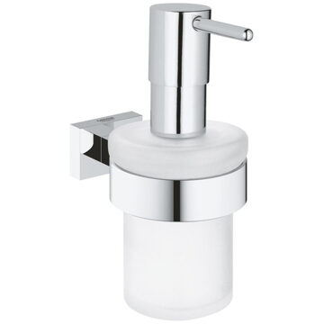 GROHE Essentials Cube Houder Met Zeepdispenser - Chroom - 160ml - 40756001