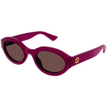 Gucci Paarse Zonnebril Stijlvol Dagelijks Gebruik Gucci , Purple , Dames - 53 MM