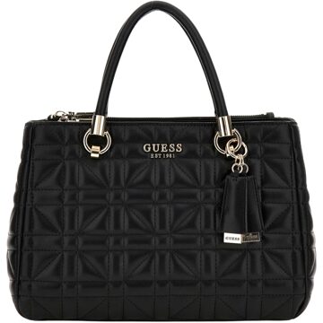 Guess Handtas Assia Doorgestikt Zwart - T/U