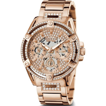 Guess Multifunctioneel Horloge Kristallen roze goud - T/U