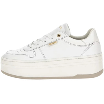 Guess Witte Leren Sneakers voor Dames Guess , White , Dames - 39 Eu,40 Eu,41 EU