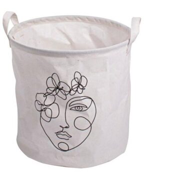 Gusta Opbergzak gezicht Ø30x30cm wit