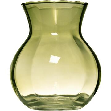 Hakbijl glass Yves Swirl Buikvaas groen Ø11xh13cm