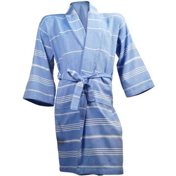 Hamam Badjas S/m Blauw/wit