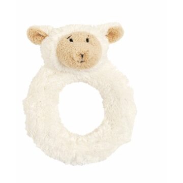 Happy Horse Lammy rammelaar - 13 cm - pluche - baby - lammetje/schaap - kraamcadeau