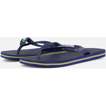 Havaianas Brasil Logo Unisex Slippers - Navy Blue - Maat 39/40