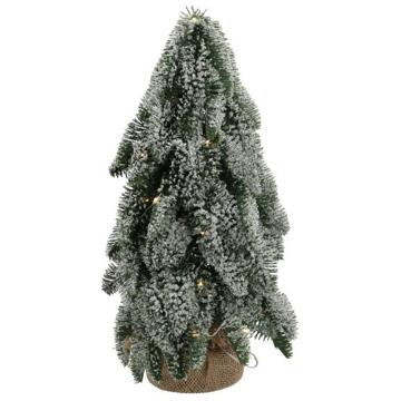 HBX natural living everlands kunstkerstboom Nobilis Besneeuw 25LED H33D20cm groen