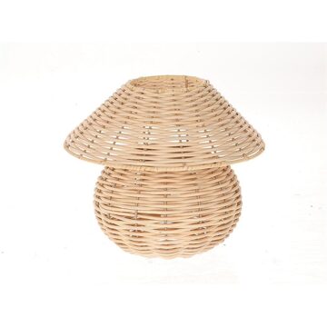 HBX natural living Lantaarn riet in lampvorm 26,5x22cm bruin