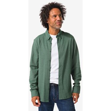 Hema Herenoverhemd Billy pique donkergroen (donkergroen) - XL