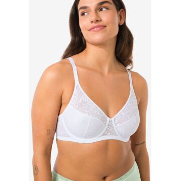 Hema Niet voorgevormde kanten bh met beugel wit (wit) - 90D