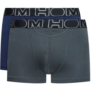 Heren 2-Pack Boxershorts Boxerlines #2 Blauw Grijs - L