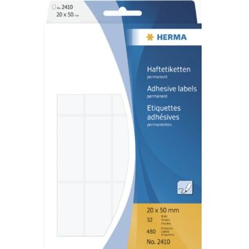 Herma Etiket Herma 2410 20x50mm wit 480stuks