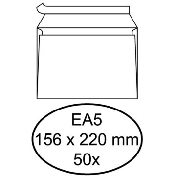 Hermes Envelop Hermes bank EA5 156x220mm zelfklevend wit 50stuks