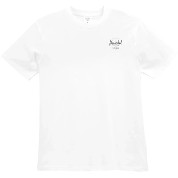 Herschel Wit Katoen Logo Tee Mannen Herschel , White , Heren - S