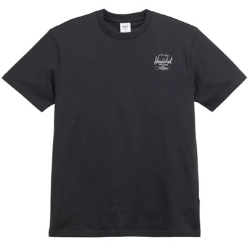 Herschel Zwart Katoen Logo Tee Mannen Herschel , Black , Heren - Xl,M