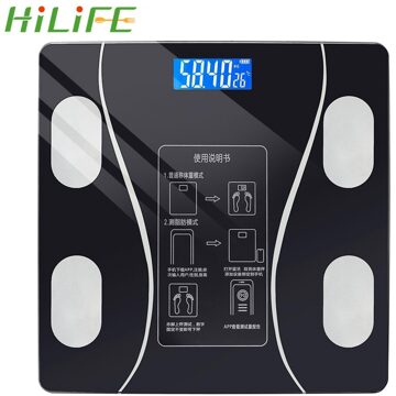 Hilife Weegschalen Voor Android/Voor Ios/Bluetooth Led Digitale Elektronische Schaal App Smart Body Weegschalen