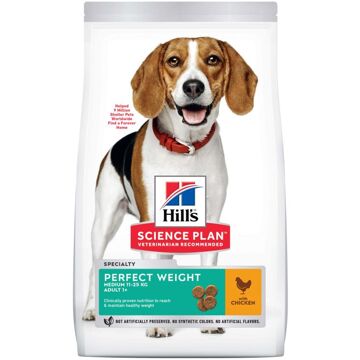 Hill&apos;s Hill's Perfect Weight Adult Medium - Hondenvoer - Kip - 2 kg