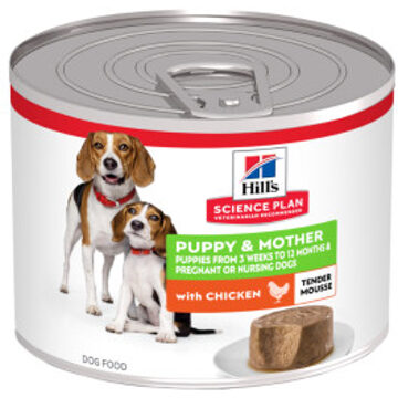 Hill&apos;s Hill's Puppy & Mother tender mousse met kip natvoer hond 24 x 200 g