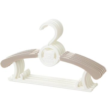 HIPSTEEN 15PCS Kids Rekbaar Plastic Kleerhanger Duurzaam Eenvoudige Baby Kleerhanger khaki