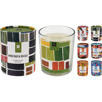 Home & Styling Geurkaars in glas, 8x9cm verschillende