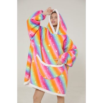 Hoodie deken regenboog - Default