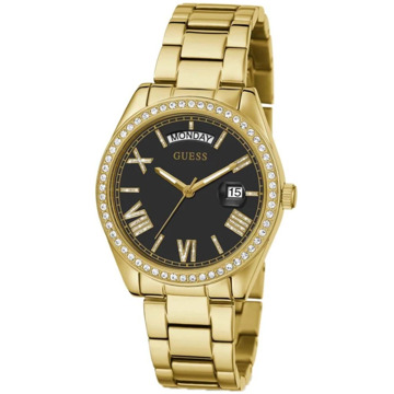 Horloge Met Datum En Kristallen Goud - T/U