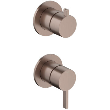 Hotbath Afbouwdeel Mengkraan Met 2-weg Omstel Ace Geborsteld Koper PVD