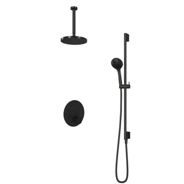 Hotbath Cobber IBS22GN inbouwdouche met 3s handdouche, 30cm plafondbuis en glijstang geborsteld nikkel