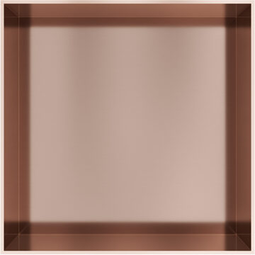 Hotbath &MORE Inbouwnis 30x30x10cm frameless Geborsteld Koper PVD