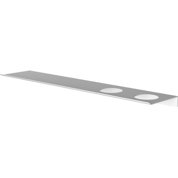 Hotbath &More Planchet 60 cm inclusief bevestigings rails met 2 uitsparingen voor een zeepdispenser of beker Mat wit