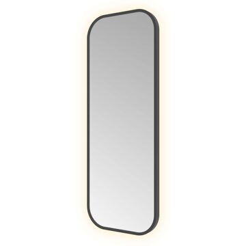 Hotbath Spiegel Hotbath &MORE 80x30 cm LED-Verlichting Rechthoek Afgerond Afgerond Geborsteld Zwart PVD