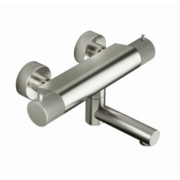 Hotbath Thermostatische Badmengkraan Hotbath Cobber X Met Wegdraaibare Uitloop Geborsteld Nikkel