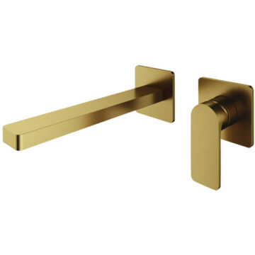 Hotbath Wastafelkraan Hotbath Gal Inbouw Mengkraan 18 cm Geborsteld Messing PVD Excl. Inbouwdeel