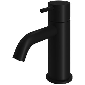 Hotbath Wastafelmengkraan Hotbath Cobber 1-hendel Gebogen 14.3 cm Mat Zwart