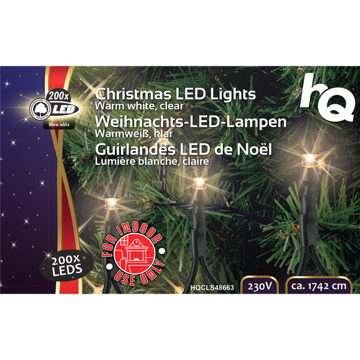 HQ Kerstverlichting 200 LED Warm Wit 17,4m Multikleur