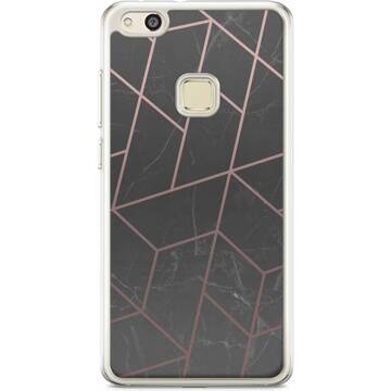 Huawei P10 Lite siliconen hoesje - Marble grid