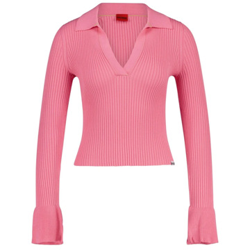 Hugo Boss V-neck Knitwear Hugo Boss , Pink , Dames - S