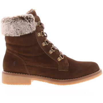 Hush Puppies Florence Leren Dameschocolade Laarzen Chocoladebruin