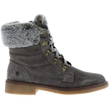 Hush Puppies Florence Leren Damesschoenen In Taupekleurige Boots Bruin